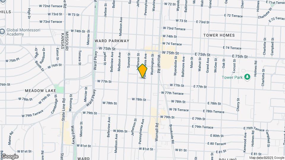 7640 Pennsylvania Ave Map and Location Details