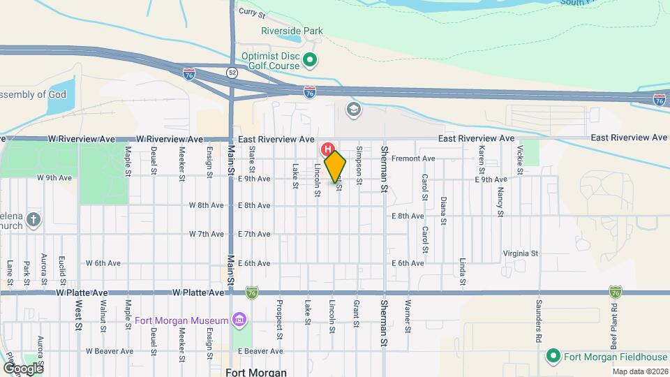923 Grant St Mapa y Detalles de la Ubicación