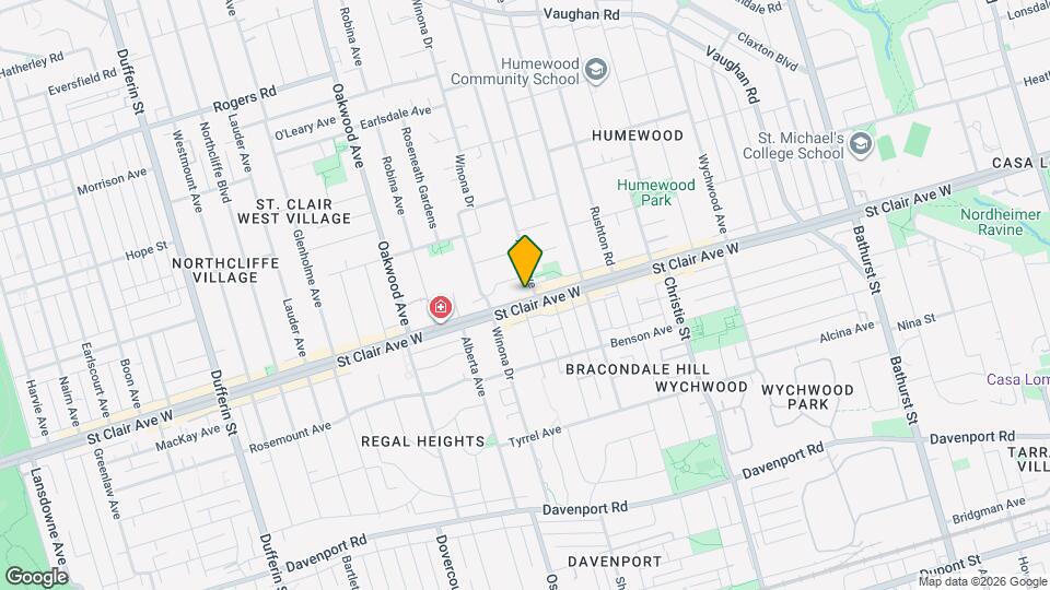 832 St Clair Ave W Map and Location Details