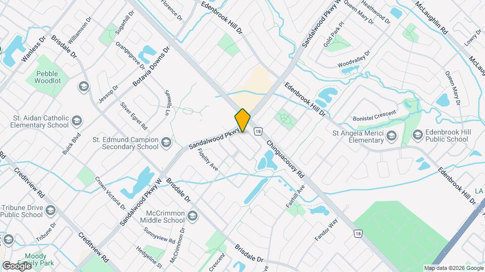 Spacious 3+1 Bedroom Detached Corner Home with Garage & Backyard in Brampton Map and Location Details