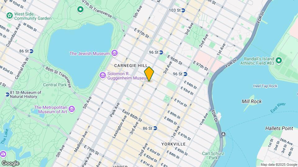 155 E 91st St Mapa y Detalles de la Ubicación