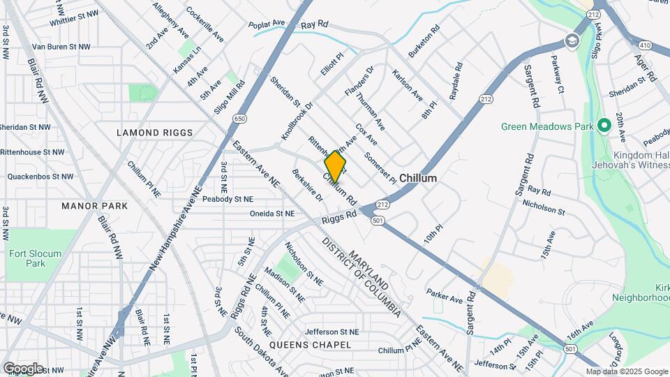 817 Chillum Rd Map and Location Details