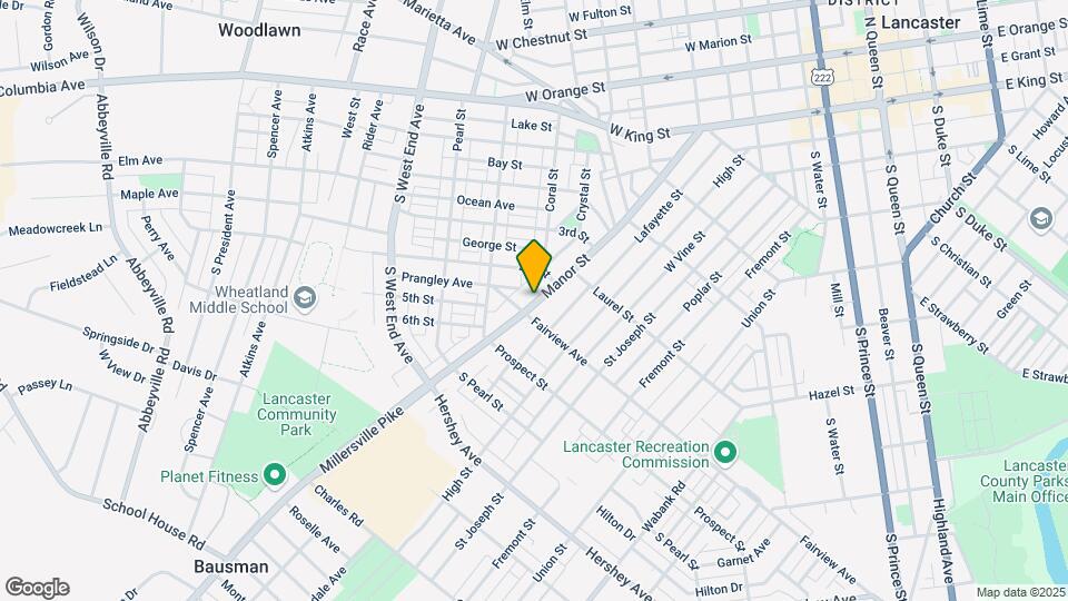 765 Manor St Map and Location Details