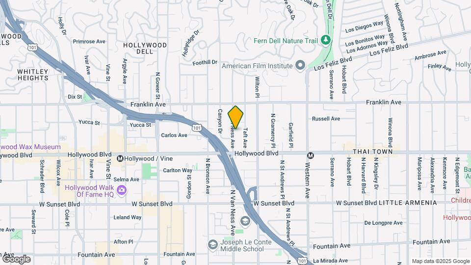 1750 N Van Ness Ave Mapa y Detalles de la Ubicación