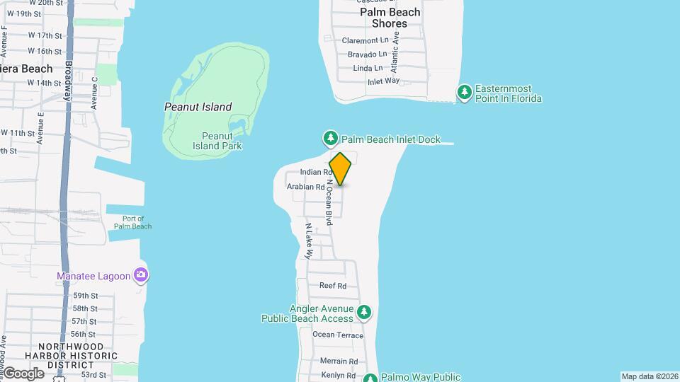 1554 N Ocean Way Map and Location Details