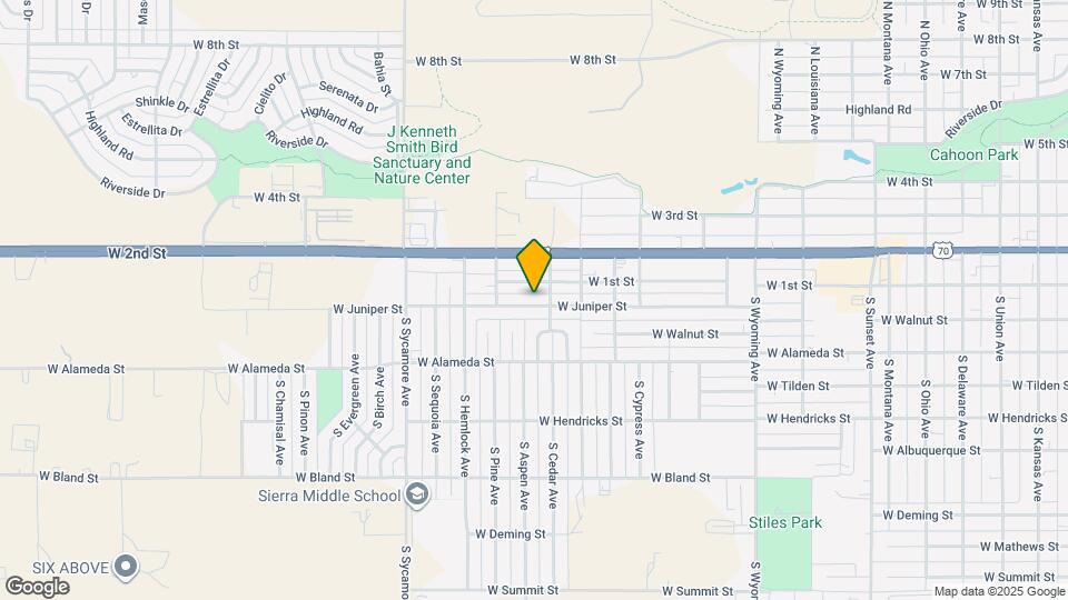 2105 W Juniper St Map and Location Details