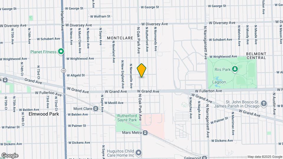 2443 N Oak Park Ave Mapa y Detalles de la Ubicación