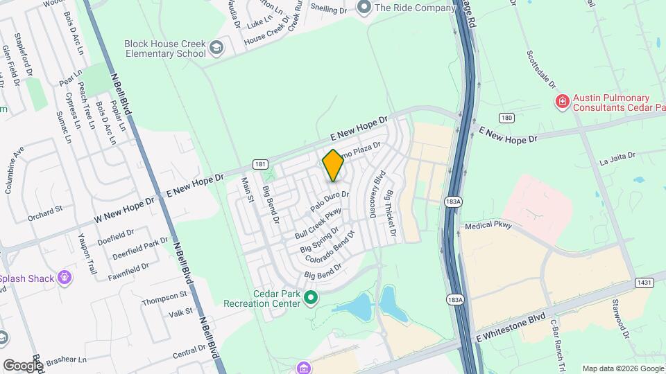 1806 Enchanted Rock Dr Map and Location Details