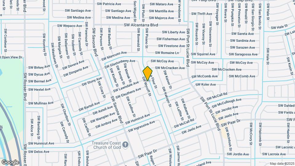3809 SW Wycoff St Map and Location Details