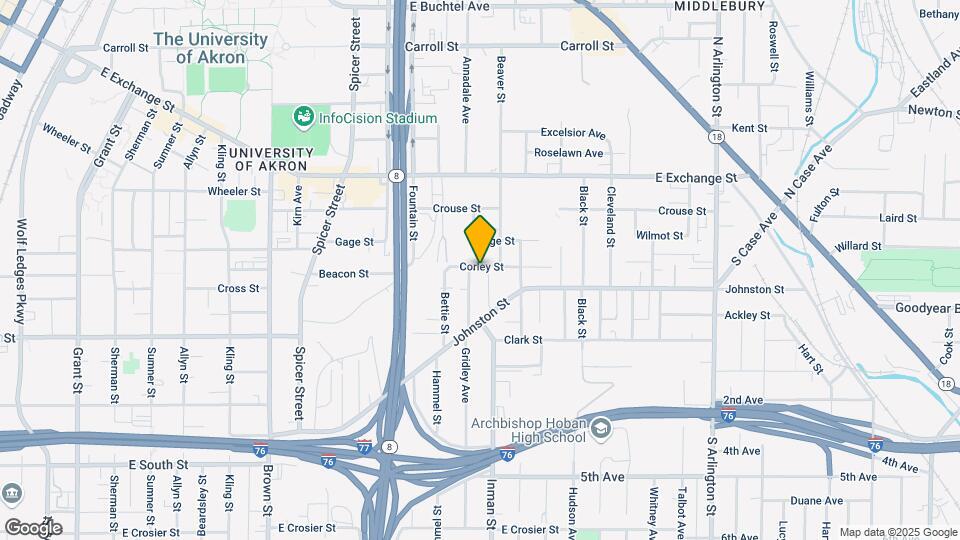 664 Corley St Map and Location Details