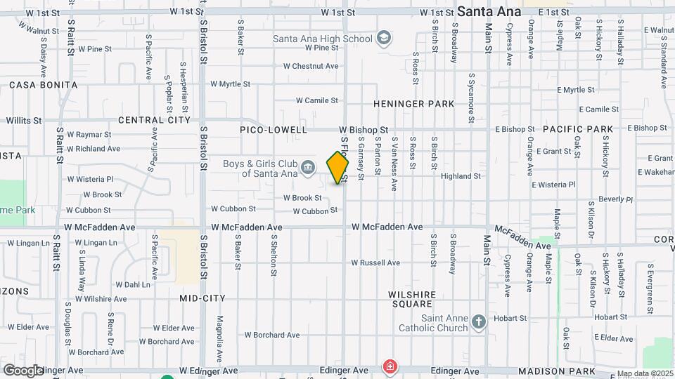 824 S Flower St Map and Location Details