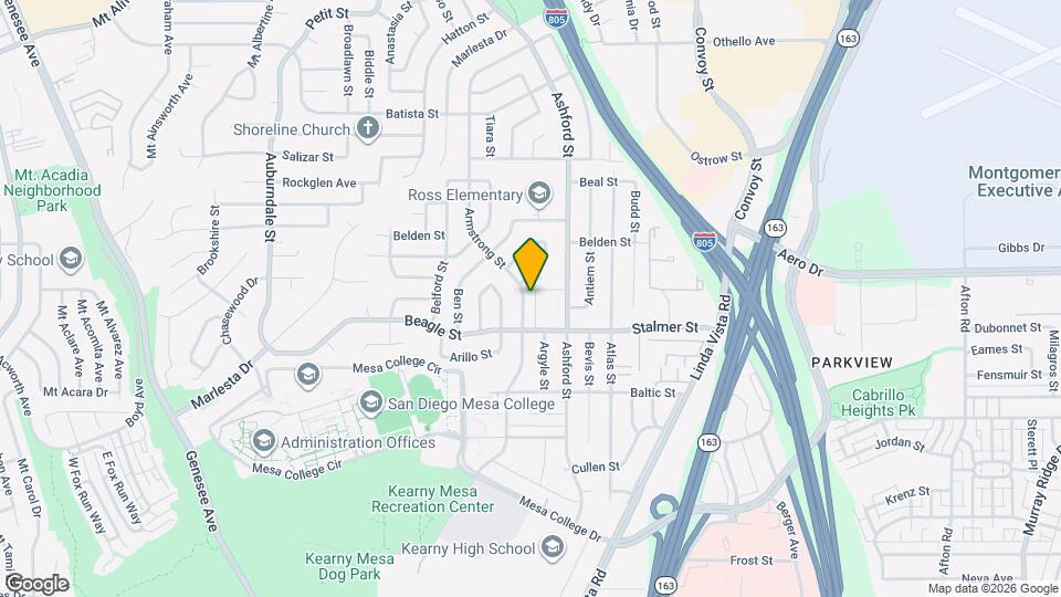 3553 Armstrong St Map and Location Details