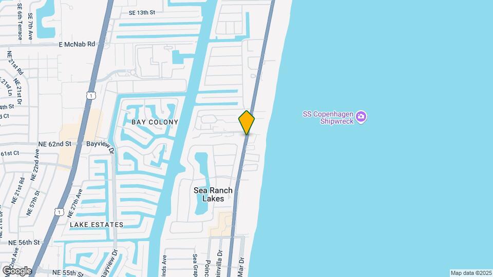 6000 N Ocean Blvd Map and Location Details