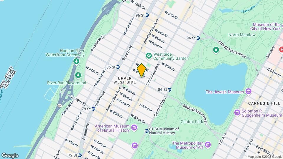 123 W 86th St Map and Location Details
