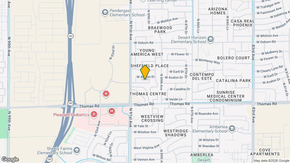 9016 W Pinchot Ave Mapa y Detalles de la Ubicación