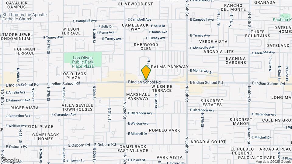 3319 E Indian School Rd, Unit Penthouse Map and Location Details