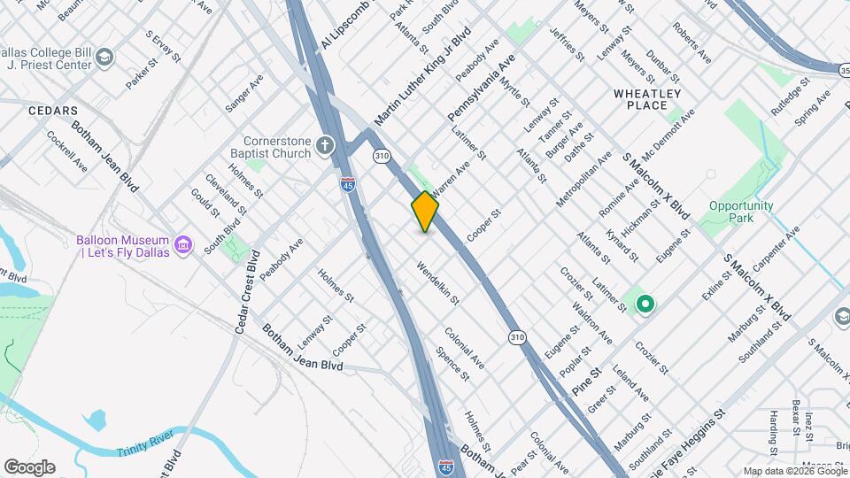 3423 S Harwood St Map and Location Details