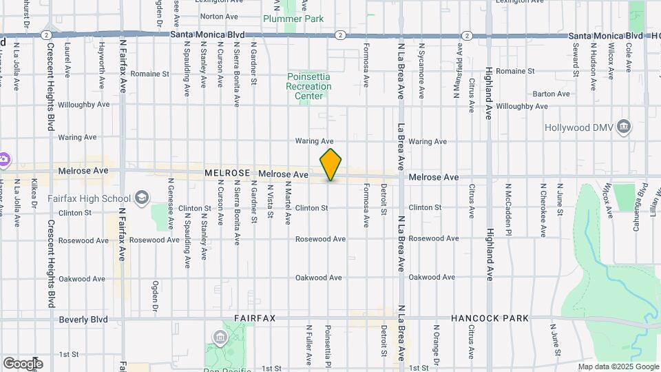 640 N Poinsettia Pl Map and Location Details