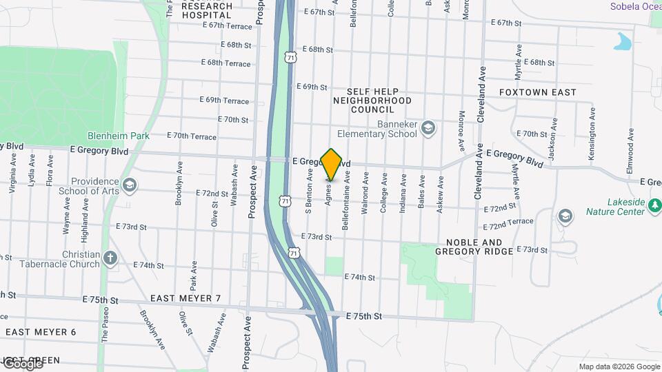 7133 Agnes Ave Map and Location Details