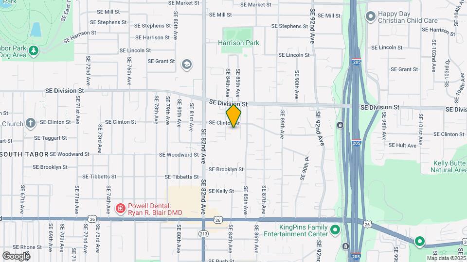 8422 SE Clinton St Map and Location Details