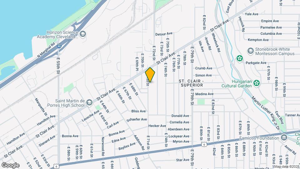 1045 E 71st St Map and Location Details