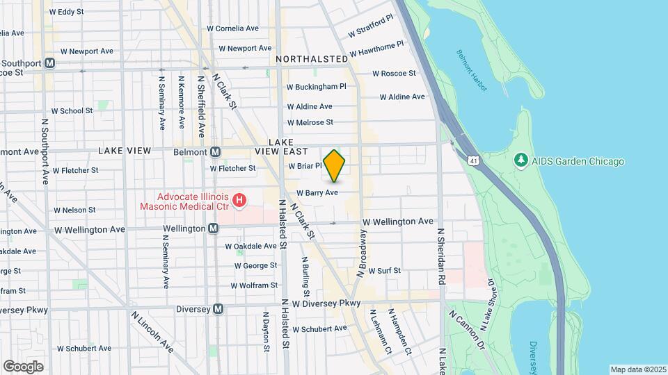 640 W Barry Ave, Unit #2S Mapa y Detalles de la Ubicación
