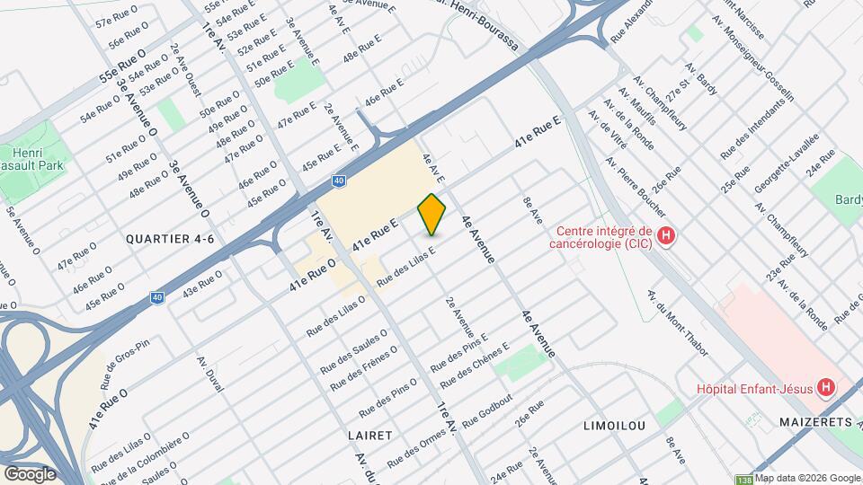 225 Des Lilas Rue E Map and Location Details