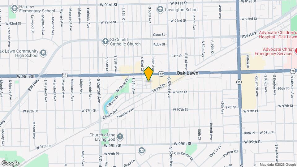 9522 S 53rd Ave Map and Location Details