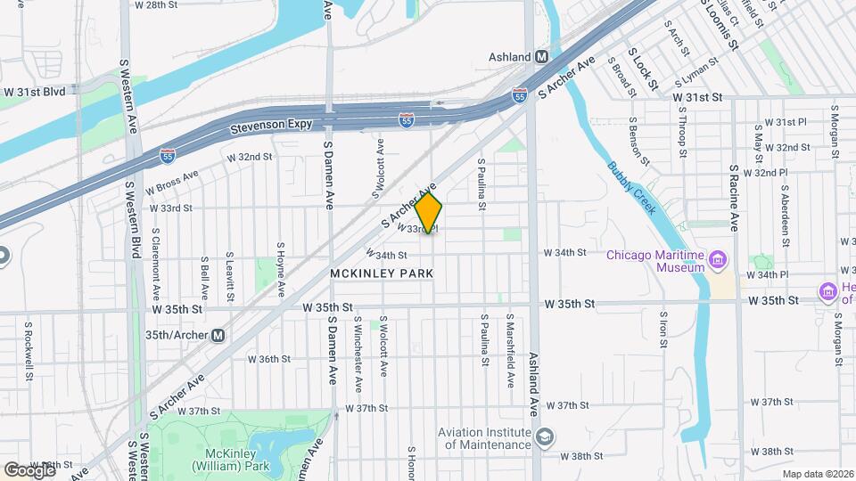 3344 S Wood St, Unit #1 Mapa y Detalles de la Ubicación