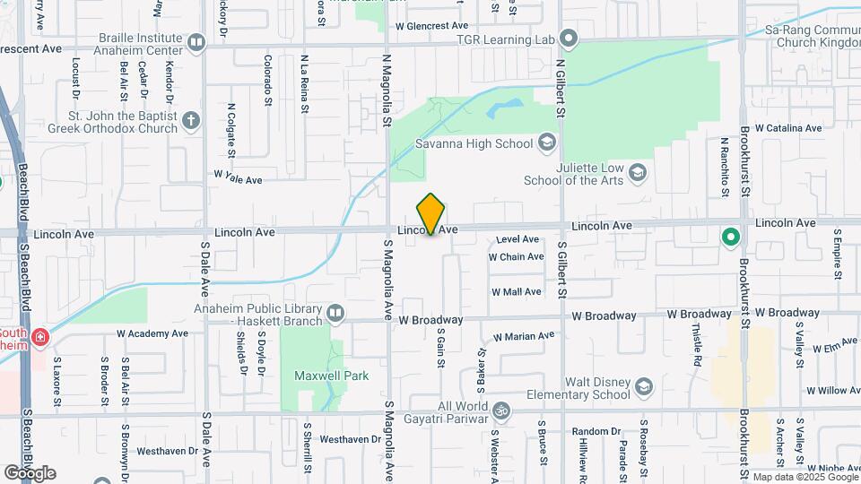 2540 W Lincoln Ave Mapa y Detalles de la Ubicación