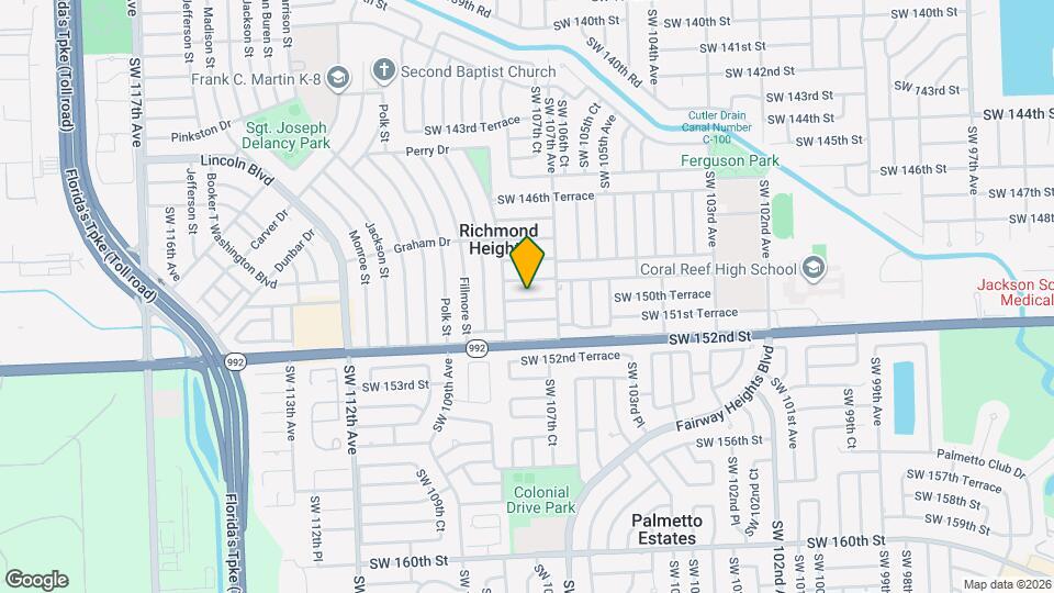 10741 SW 150th Terrace Map and Location Details