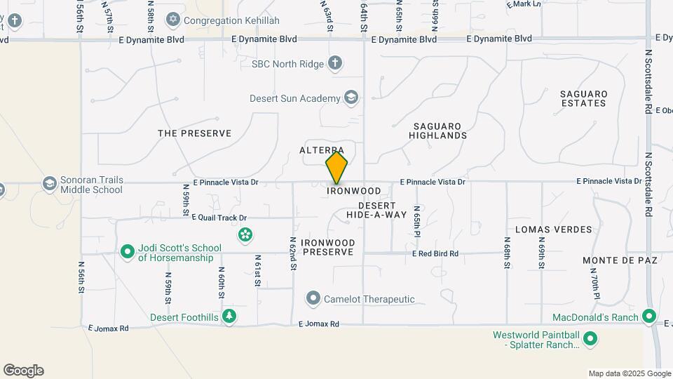 6301 E Pinnacle Vista Dr Map and Location Details