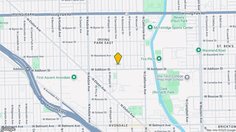 3611 N Sacramento Ave Map and Location Details