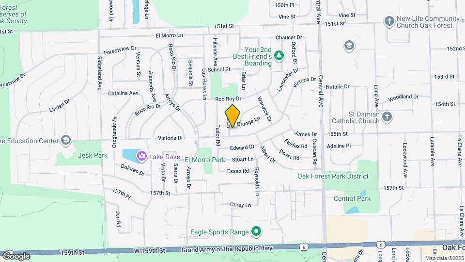 15447 David Ln Map and Location Details