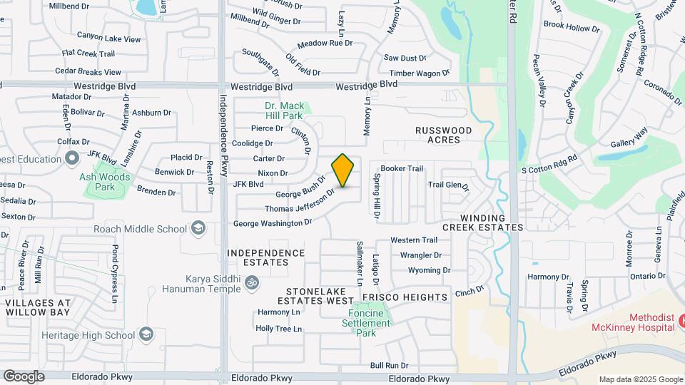 9521 Thomas Jefferson Dr Map and Location Details