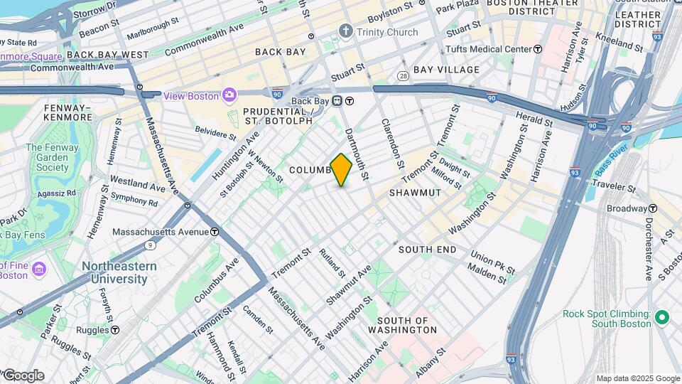 168 W Canton St Mapa y Detalles de la Ubicación