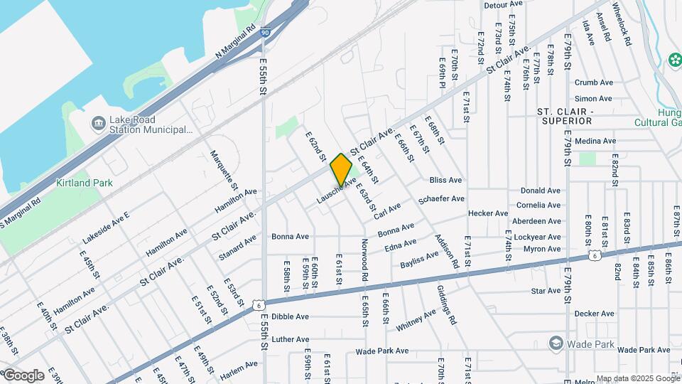 6128 Lausche Ave Mapa y Detalles de la Ubicación