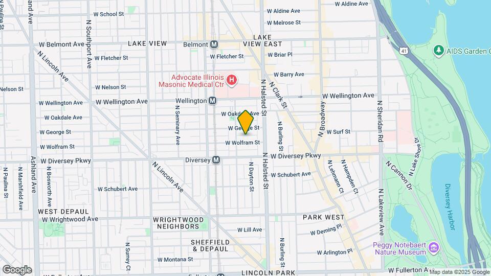 842 W Wolfram St Mapa y Detalles de la Ubicación