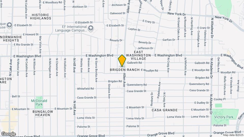 1235 N Allen Ave Map and Location Details