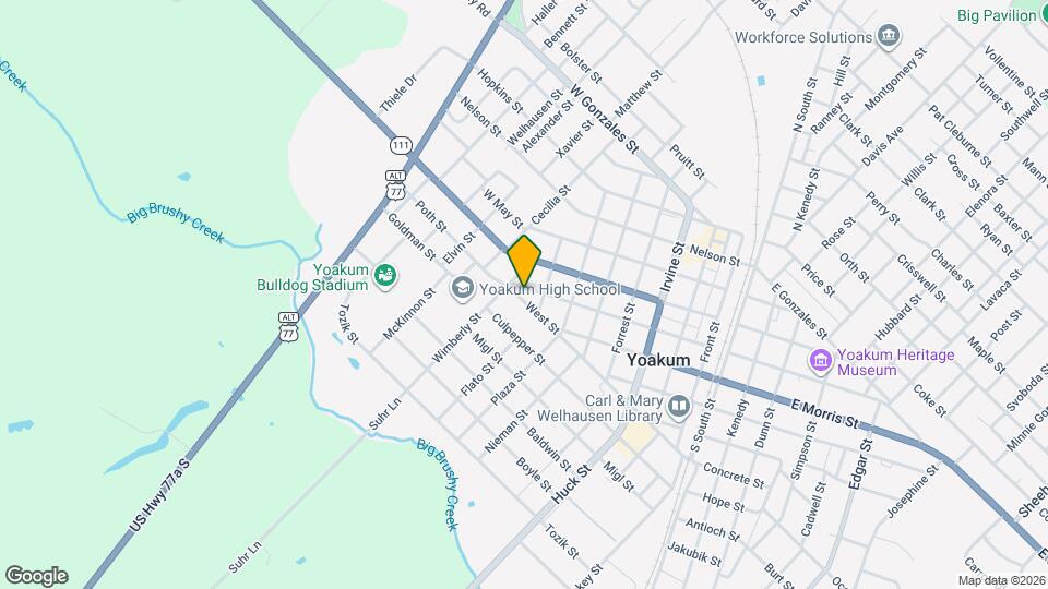 708 W Hugo St, Unit B Map and Location Details