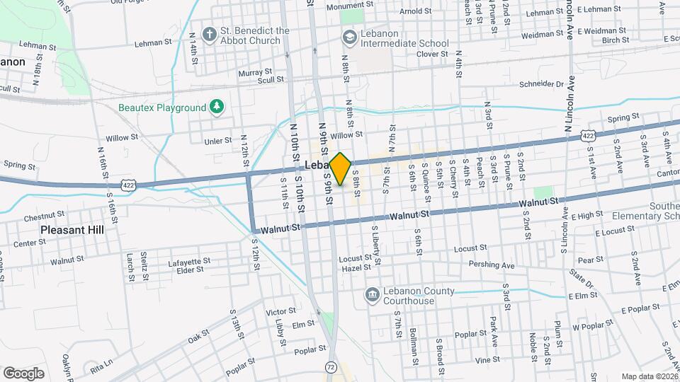 823 Chestnut St, Unit Apt 2 Rear Map and Location Details