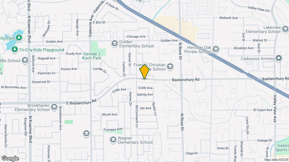 926 E Bastanchury Rd Map and Location Details