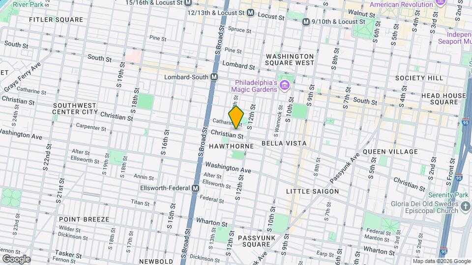 1233 Christian St, Unit 1 Map and Location Details