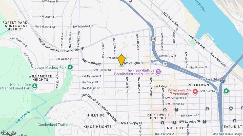 2537 NW Upshur St Mapa y Detalles de la Ubicación