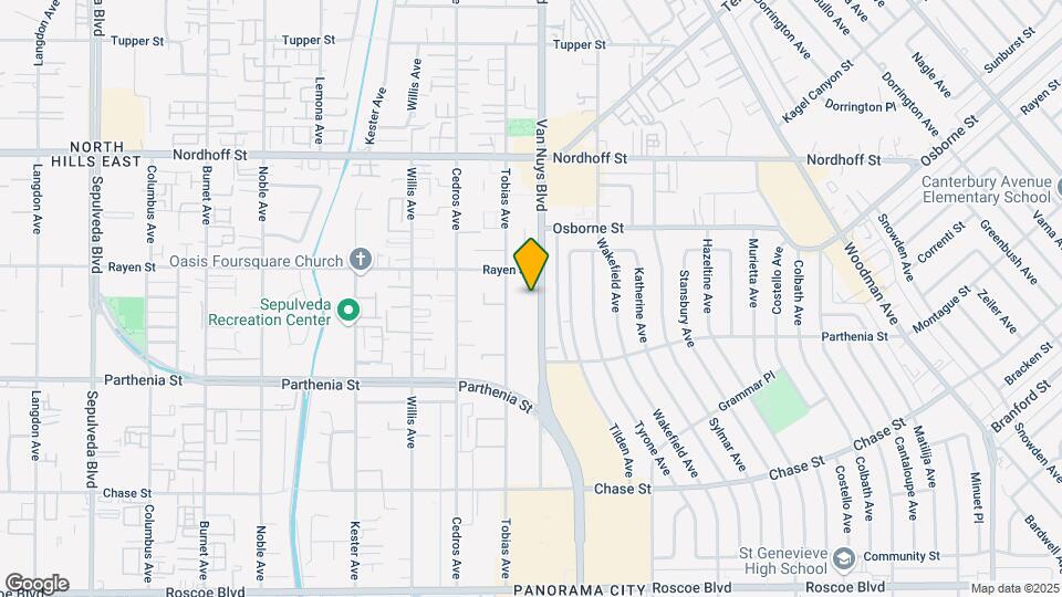8831 Van Nuys Blvd Map and Location Details