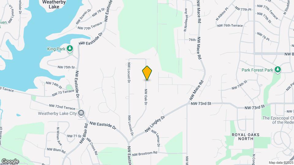 7411 NW Oak Dr Map and Location Details