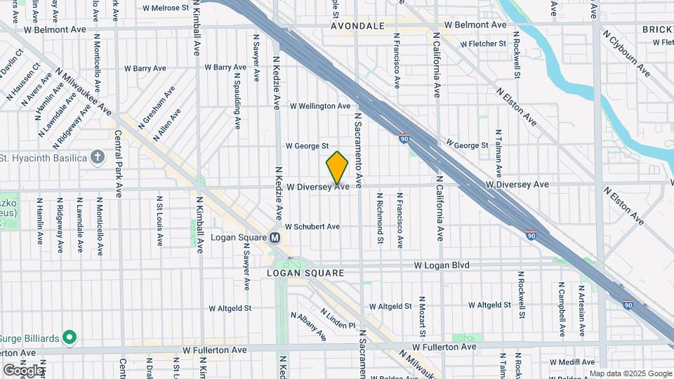 3033 W Diversey Ave Map and Location Details
