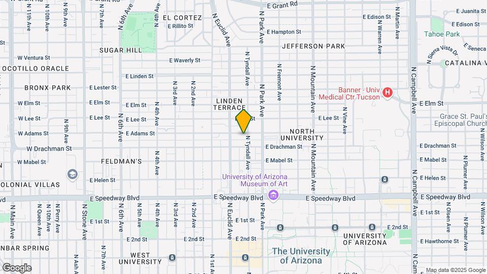 838 E Adams St Map and Location Details