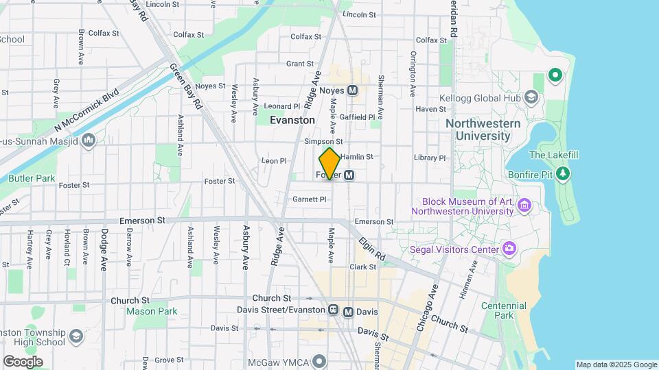 1000 Foster St Map and Location Details