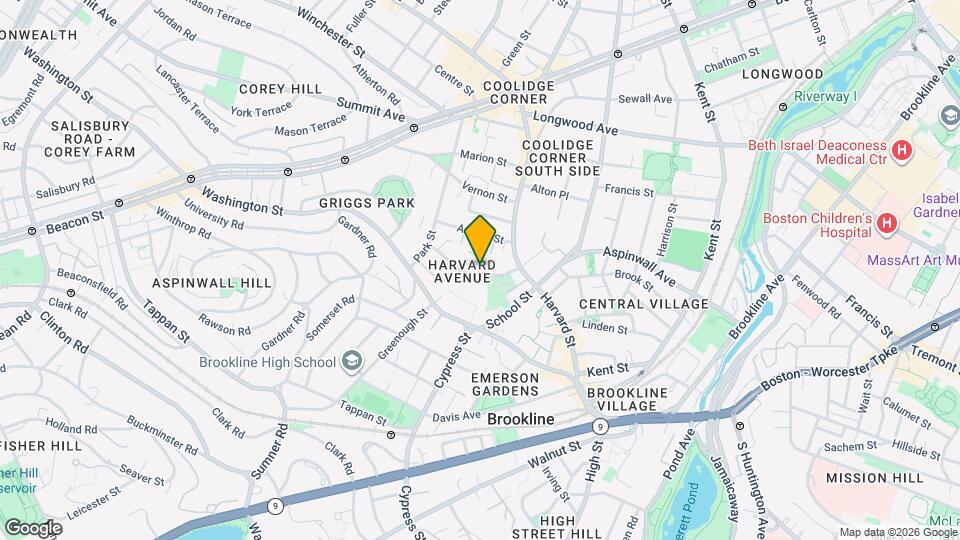 9 Washburn Terrace Map and Location Details